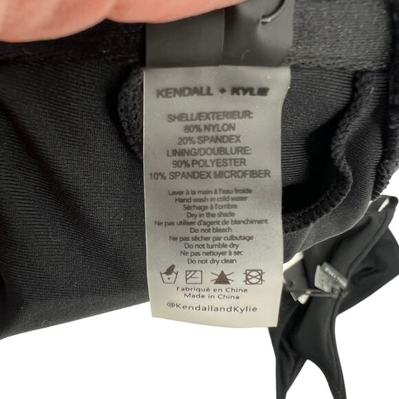 Kendall + Kylie Womens Black Rhinestone Bikini Set Two-Piece Swimsuit Small S - Picture 10 of 12